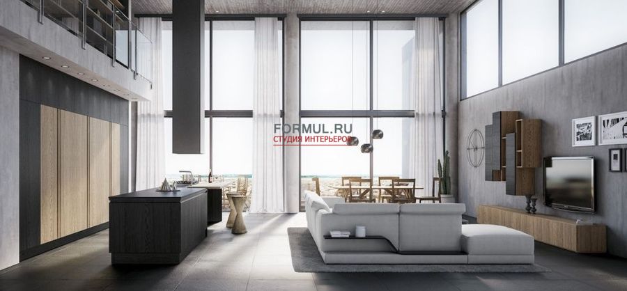 Кухня Berloni Canova rovere miele + rovere inchiostro